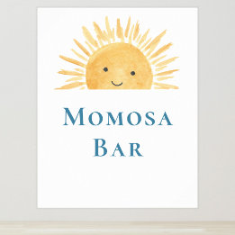 Momosa Bar Sun-Themed Baby Duschsignatur Poster