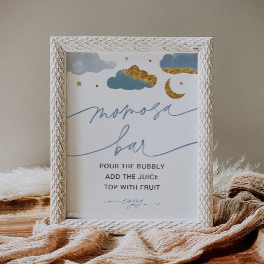Momosa Bar Twinkle Little Star Baby Shower Boy Poster