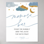 Momosa Bar Twinkle Little Star Baby Shower Boy Poster (Vorne)