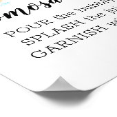 Momosa Bar Watercolor Dackel Themenzeichen Poster (Ecke)