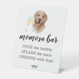 Momosa Bar Watercolor Labrador Retriever Theme Sockelschild