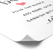 Momosa Schild Pink Heart Baby Dusche Bar (Ecke)