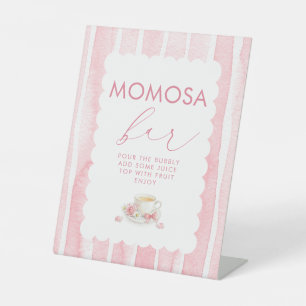 Momosa-Teebar Mädchen-Baby-Party-Tischschild Sockelschild