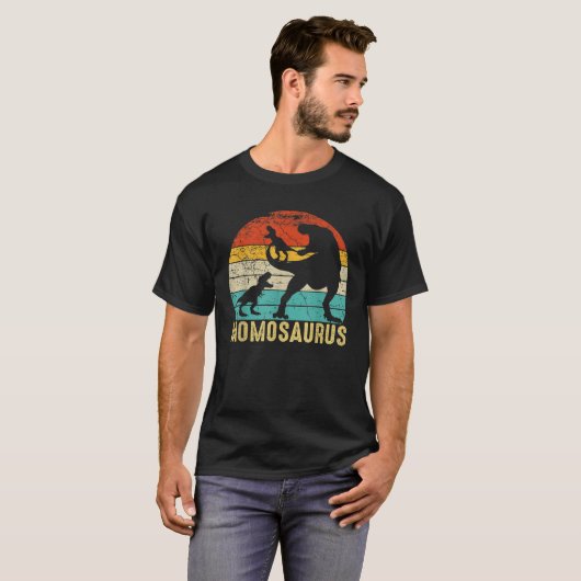 Momosaurus T Rex Momo Dinosaurier 2 Kinder Matchin T-Shirt (Vorne ganz)