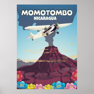 Momotombo Nicaragua Vulkan Reise Druck. Poster