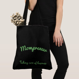 Mompreneur Schwarz-Grün-Blume Mandala Design Tasche