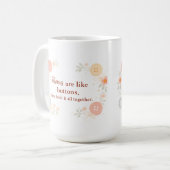 Moms Are Like Buttons They Hold It All Together Kaffeetasse (Vorderseite Links)