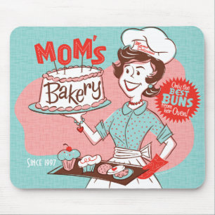 Moms Bäckerei Retro Muttertags-Mauspad Mousepad