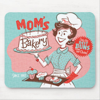 Moms Bäckerei Retro Muttertags-Mauspad Mousepad