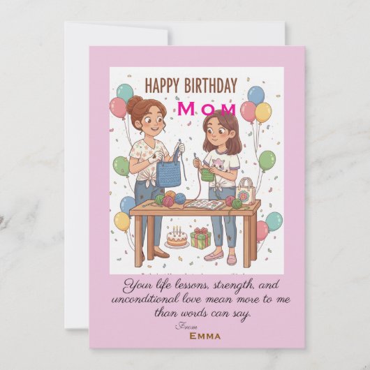 Moms' birthday karte (Vorderseite)