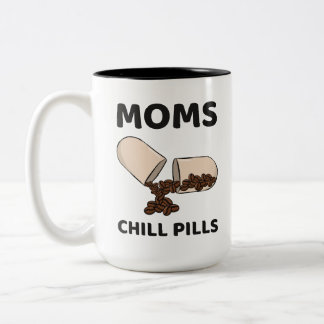 Moms Chill Pills Kaffeebohnen-Kapsel Zweifarbige Tasse
