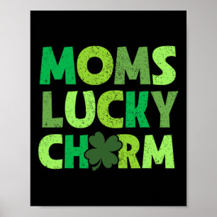 Moms Glücksbringer Irische Kleeblätter Kinder Jung Poster