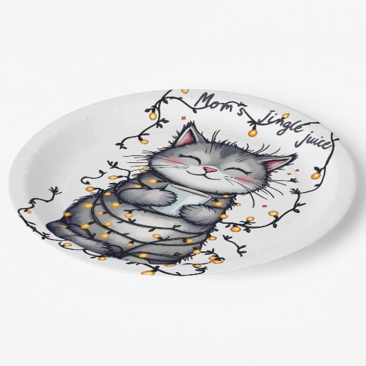 Mom's Jingle Juice  Pappteller (Schrägansicht)