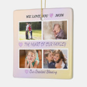 Mom's Joy - Pastel 4 Photo Tribute Keramikornament (Links)