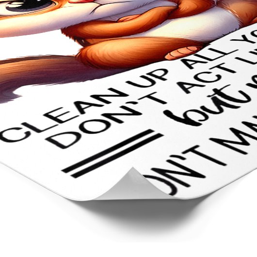 Mom's List Don't Break Don't Fight Over Poster (Ecke)