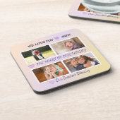 Mom's Love - Pastel 4 Photo Tribute Getränkeuntersetzer (Linke Seite)