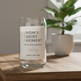Mom's Quiet Moment Minimal Botanical Mother's Day Dosenglas
