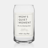 Mom's Quiet Moment Minimal Botanical Mother's Day Dosenglas (Rückseite)