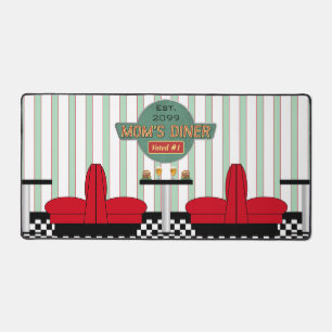 Moms Retro-Diner mit Burgern & Bier Schreibtischunterlage