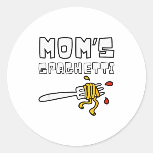 Mom's Spaghetti Funny Toddler Kids Runder Aufkleber (Vorderseite)