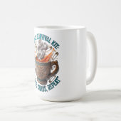 Mom's Survival Kit Tee | Coffee Chaos Repeat Funny Kaffeetasse (VorderseiteRechts)