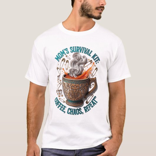 Moms Überlebenskit Tee | Kaffee Chaos Wiederholung (Vorderseite)