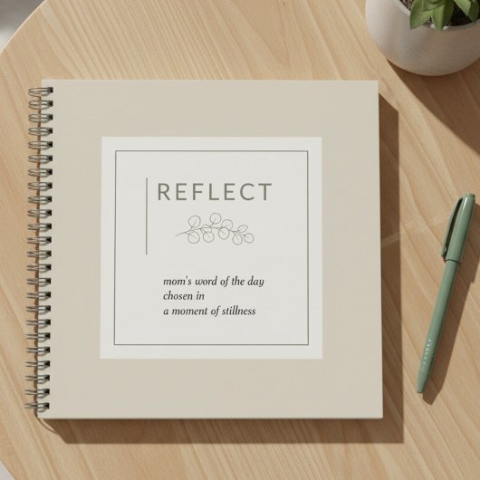 Mom's Word of the Day Daily Reflect Journal Notizblock