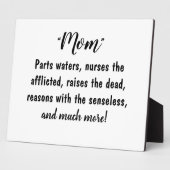 "Moms - Worthy of Much Praise!" Fotoplatte (Seite)