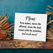 "Moms - Worthy of Much Praise!" Fotoplatte (Seite)