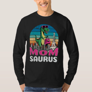 Momsaurus T Rex Dinosaur Mama Saurus Family T-Shirt