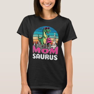 Momsaurus T Rex Dinosaur Mama Saurus Family T-Shirt