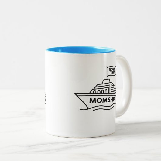 MOMSHIP – No Me Time Funny Mom Life Two-Tone Mug Zweifarbige Tasse (VorderseiteRechts)