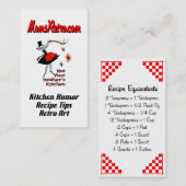 MomsRetro-Rezept-Äquivalente benutzerdefinierte Vi Telefonnummerkarte (Vorne/Hinten)