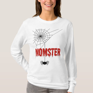 Momster-Blut-Tropfen-Schrift und Spinne T-Shirt