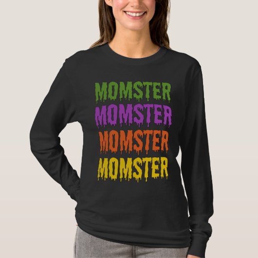Momster Dripping Font Generic Halloween Costume T-Shirt (Vorderseite)