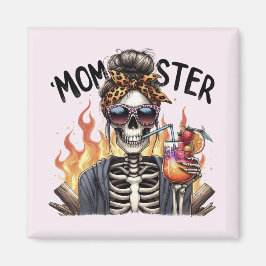 Momster: Eine feine Skeletton-Mama, die Sangria um Magnet