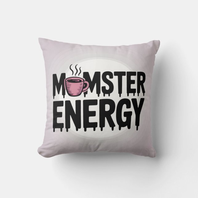 Momster Energy Funny Halloween Dekor für Mamas Kissen (Vorderseite)