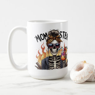 Momster: Fiery Skeleton Mama Genießen Sangria Kaffeetasse