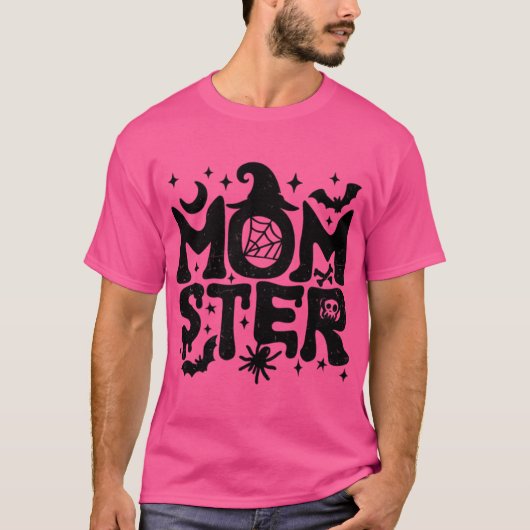 Momster Funny Halloween Mom Design boy family frie T-Shirt (Vorderseite)