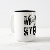 Momster Funny Halloween Spider Bat Graphic Zweifarbige Tasse (Vorderseite Links)