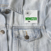 Momster Green Dripping Schriftart Spider Web Button (Beispiel)