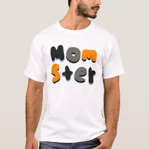 Momster Groovy-Blasen-Schrift T-Shirt