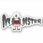 Momster Halloween Aufkleber (Vorderseite)
