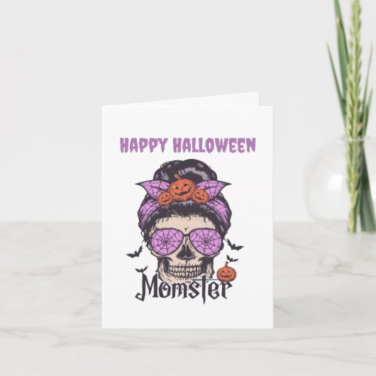Momster Halloween-Geschenk für Mama Feiertagskarte (Vorderseite)