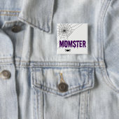 Momster Lila Driving Schriftart Spider Web Button (Beispiel)