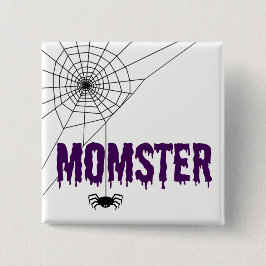 Momster Lila Driving Schriftart Spider Web Button