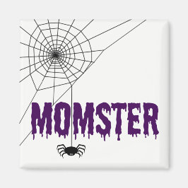 Momster Lila Driving Schriftart Spider Web Magnet