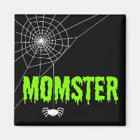 Momster Lime Green Dripping Schriftart Spider Web