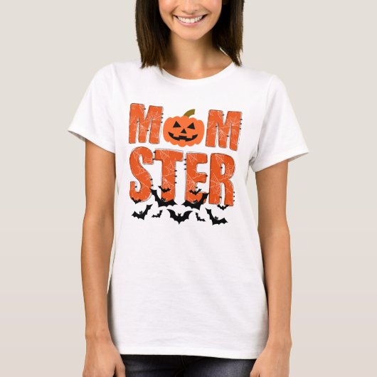 Momster Mama Funny Halloween T-Shirt (Vorderseite)