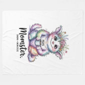 Momster. (Mom + Monster) Fleecedecke (Vorderseite (Horizontal))